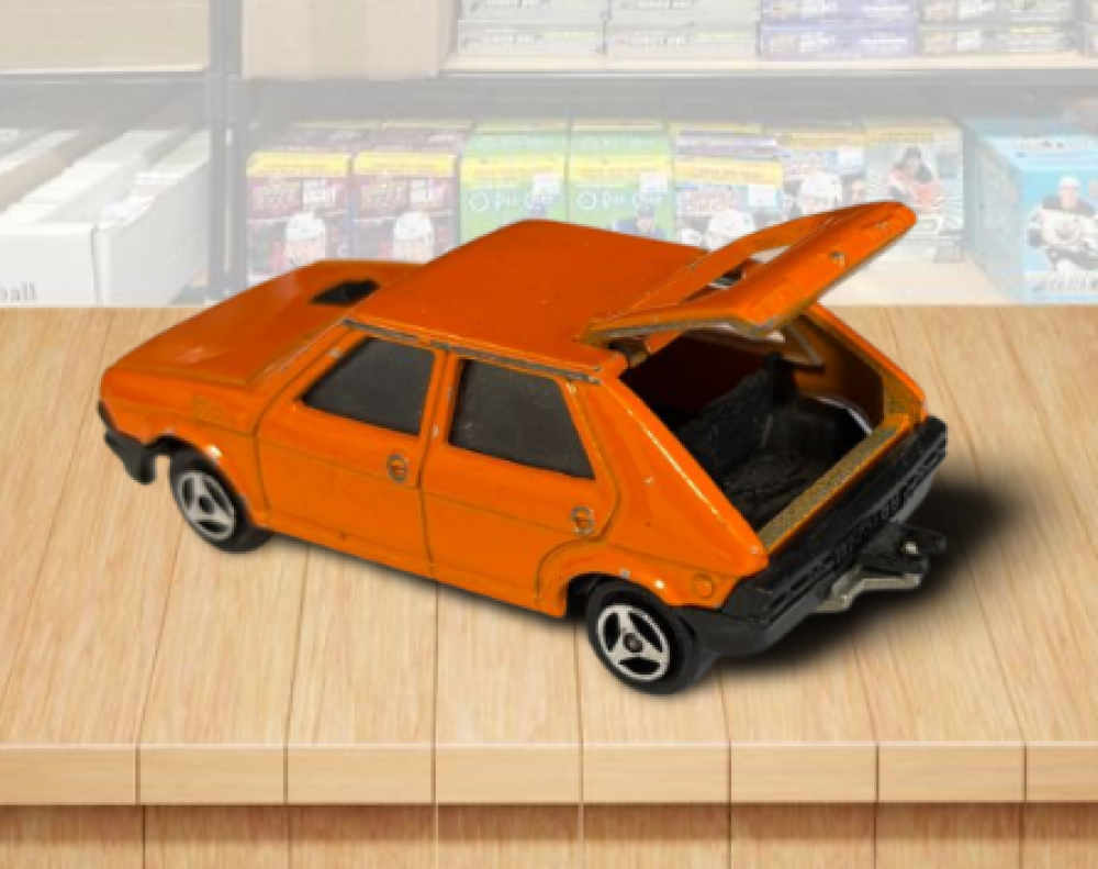 1980 Majorette Fiat Ritmo Orange Vintage Toy Car Made in France Image 2