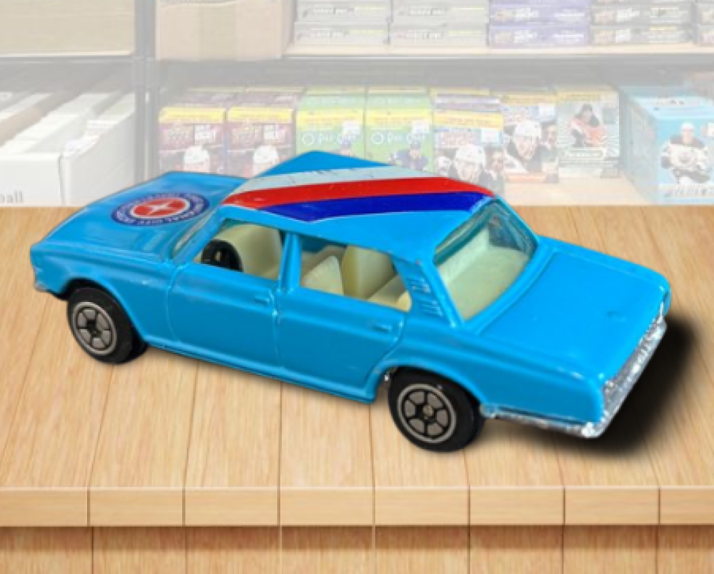 1979 Yatming BMW 2800 Blue Diecast Vintage Toy Car Made in Hong Kong Image 2
