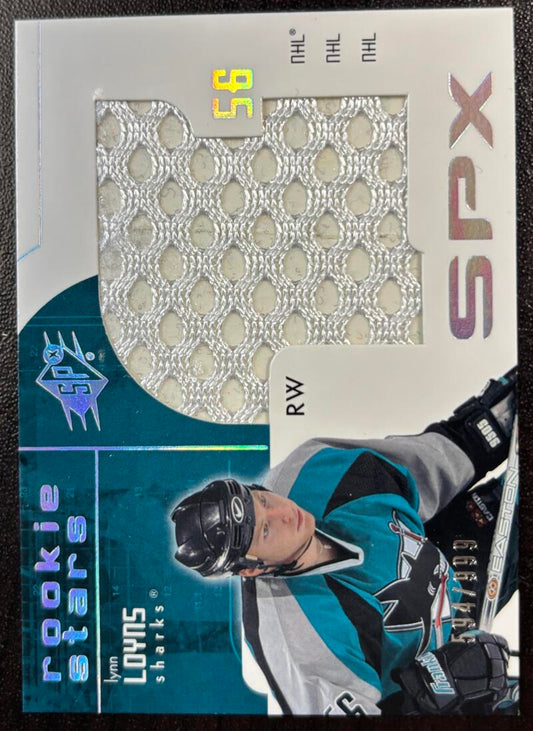 2002-03 Upper Deck SPx #170 Lynn Loyns 594/999 Jersey Rookie RC  V103117 Image 1