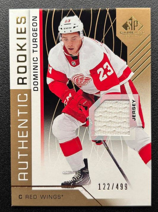 2018-19 SP Game Used Gold #114 Dominic Turgeon Jersey Rookie 122/499 V103119 Image 1