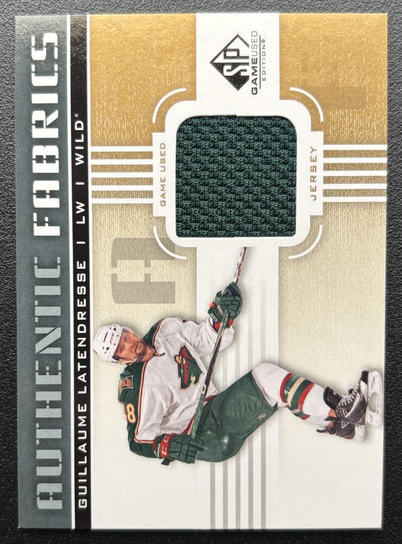 2011-12 SP Game Used Authentic Fabrics Gold Guillaume Latendresse V103120 Image 1