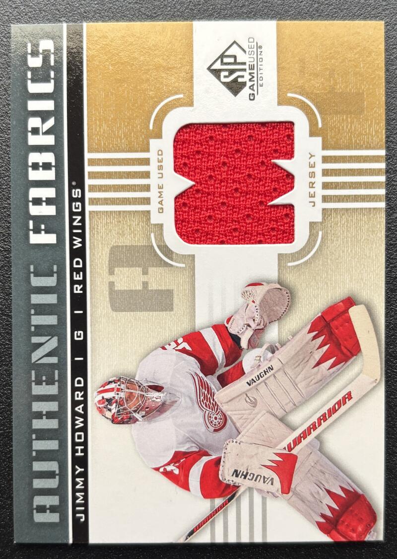 2011-12 SP Game Used Authentic Fabrics Gold Jersey Jimmy Howard V103123 Image 1