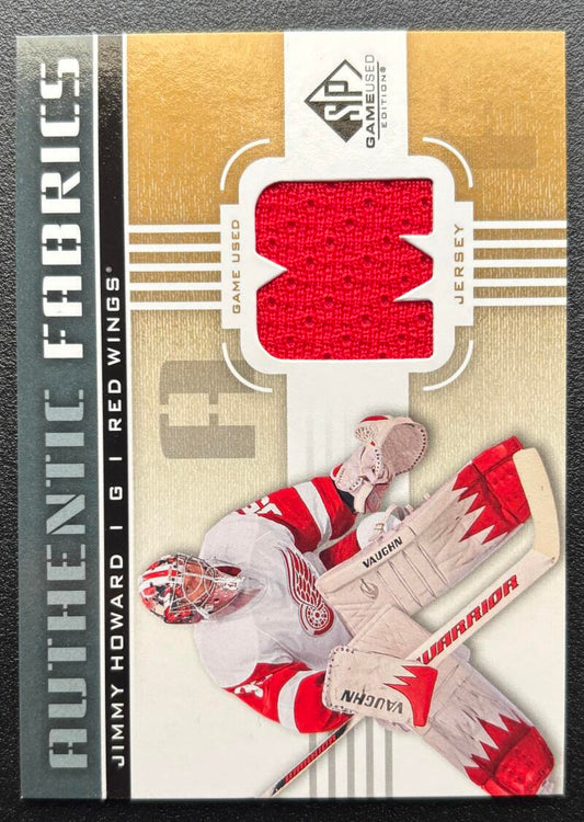 2011-12 SP Game Used Authentic Fabrics Gold Jersey Jimmy Howard V103123 Image 1