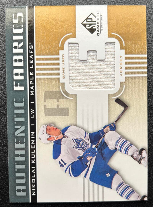 2011-12 SP Game Used Authentic Fabrics Gold Jersey Nikolai Kulemin V103125 Image 1