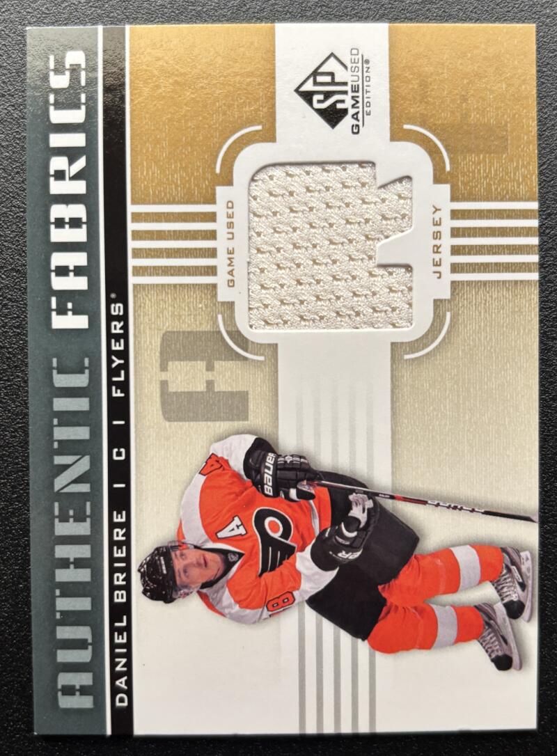 2011-12 SP Game Used Authentic Fabrics Gold Jersey Daniel Briere V103128 Image 1