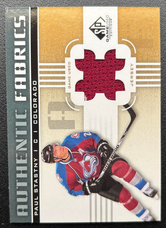 2011-12 SP Game Used Authentic Fabrics Gold Jersey Paul Stastny V103131 Image 1