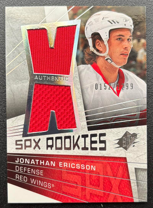 2008-09 SPx #131 Jonathan Ericsson 152/1299 Jersey RC Rookie V103133 Image 1