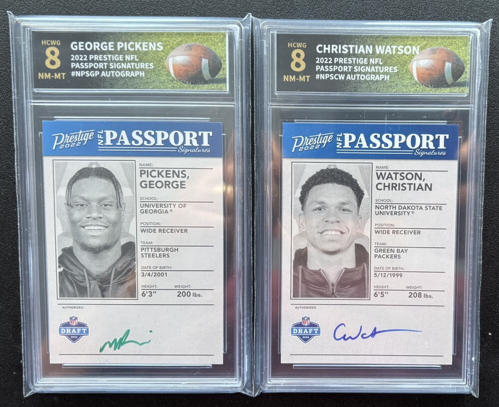 2022 Prestige NFL Passport Signatures Complete Graded HCWG Set 1-33 - Pickett ++ Image 5