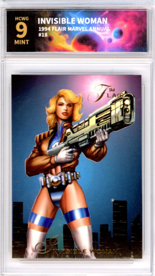 1994 Flair Marvel Annual #18 Invisible Woman Graded Mint HCWG 9 Image 1