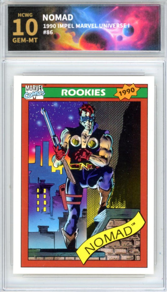 1990 Impel Marvel Universe I #86 Nomad Graded Gem-Mint HCWG 10 Image 1