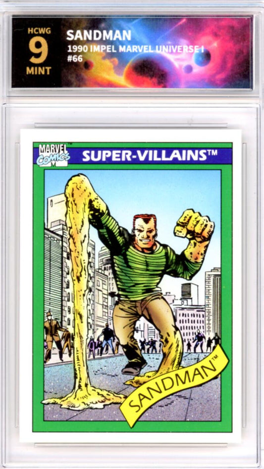 1990 Impel Marvel Universe I #66 Sandman Graded Gem-Mint HCWG 9 Image 1
