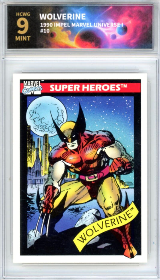 1990 Impel Marvel Universe I #10 Wolverine Graded Mint HCWG 9 Image 1