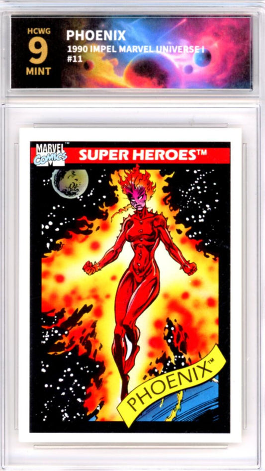 1990 Impel Marvel Universe I #11 Phoenix Graded Mint HCWG 9 Image 1
