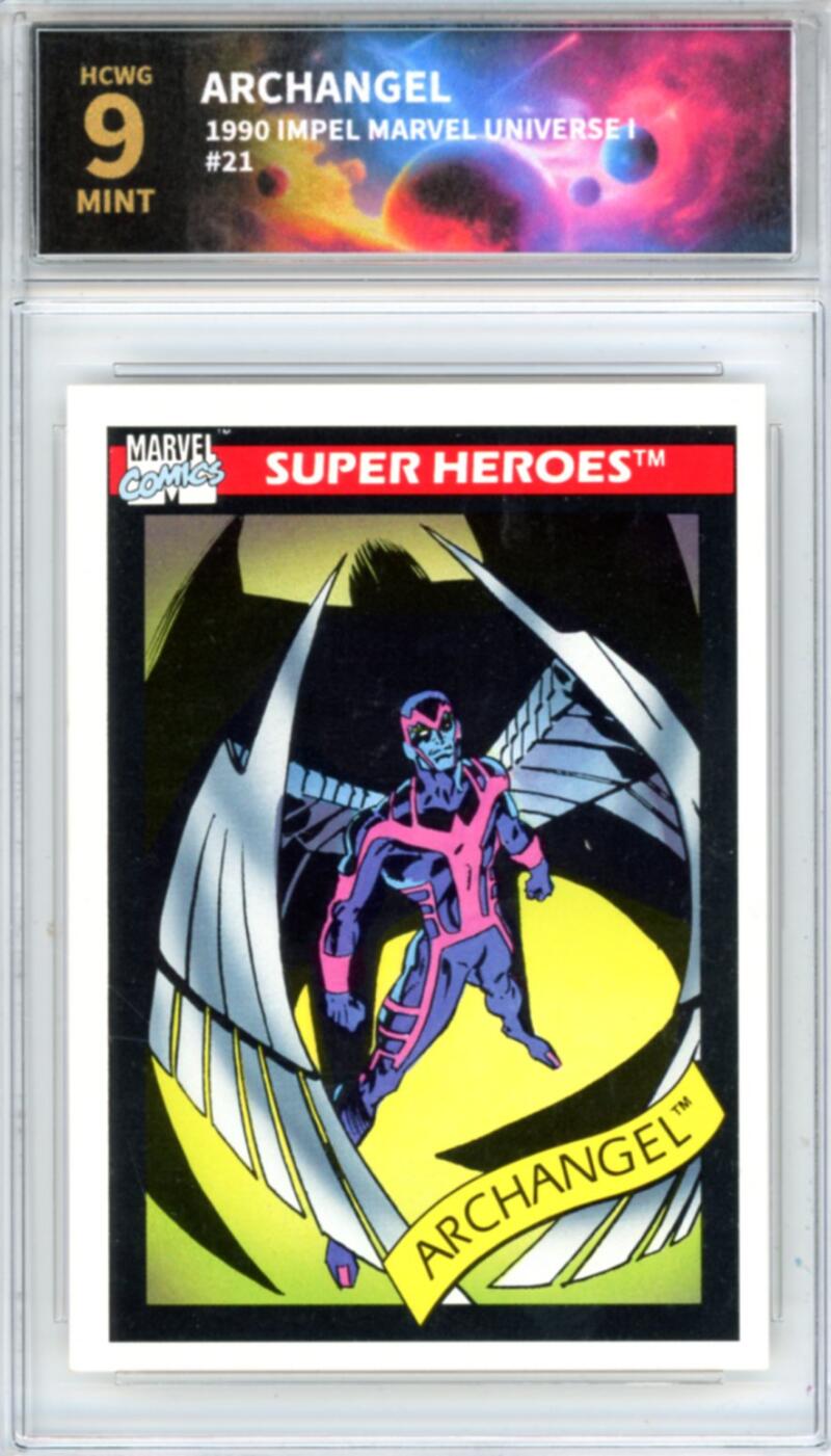 1990 Impel Marvel Universe I #21 Archangel Graded Mint HCWG 9 Image 1
