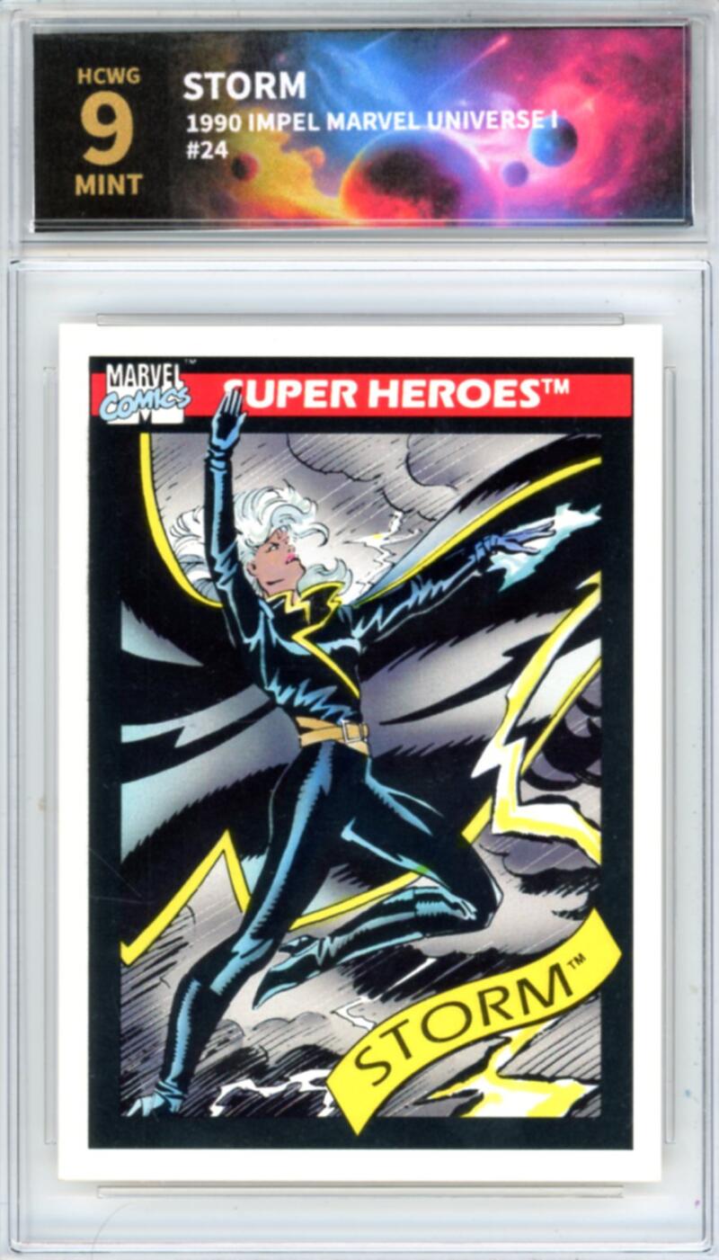 1990 Impel Marvel Universe I #2 Storm Graded Mint HCWG 9 Image 1
