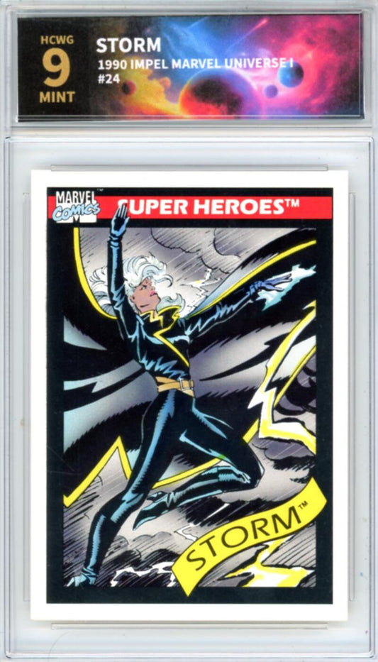 1990 Impel Marvel Universe I #2 Storm Graded Mint HCWG 9 Image 1
