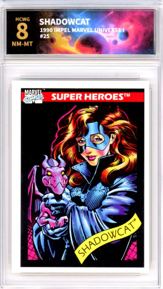 1990 Impel Marvel Universe I #25 Shadowcat Graded NM-Mint HCWG 8 Image 1