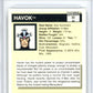 1990 Impel Marvel Universe I #35 Havok Graded Mint HCWG 9 Image 2