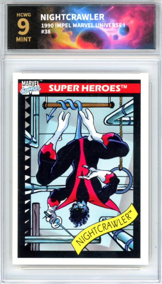 1990 Impel Marvel Universe I #38 Nightcrawler Graded Mint HCWG 9 Image 1