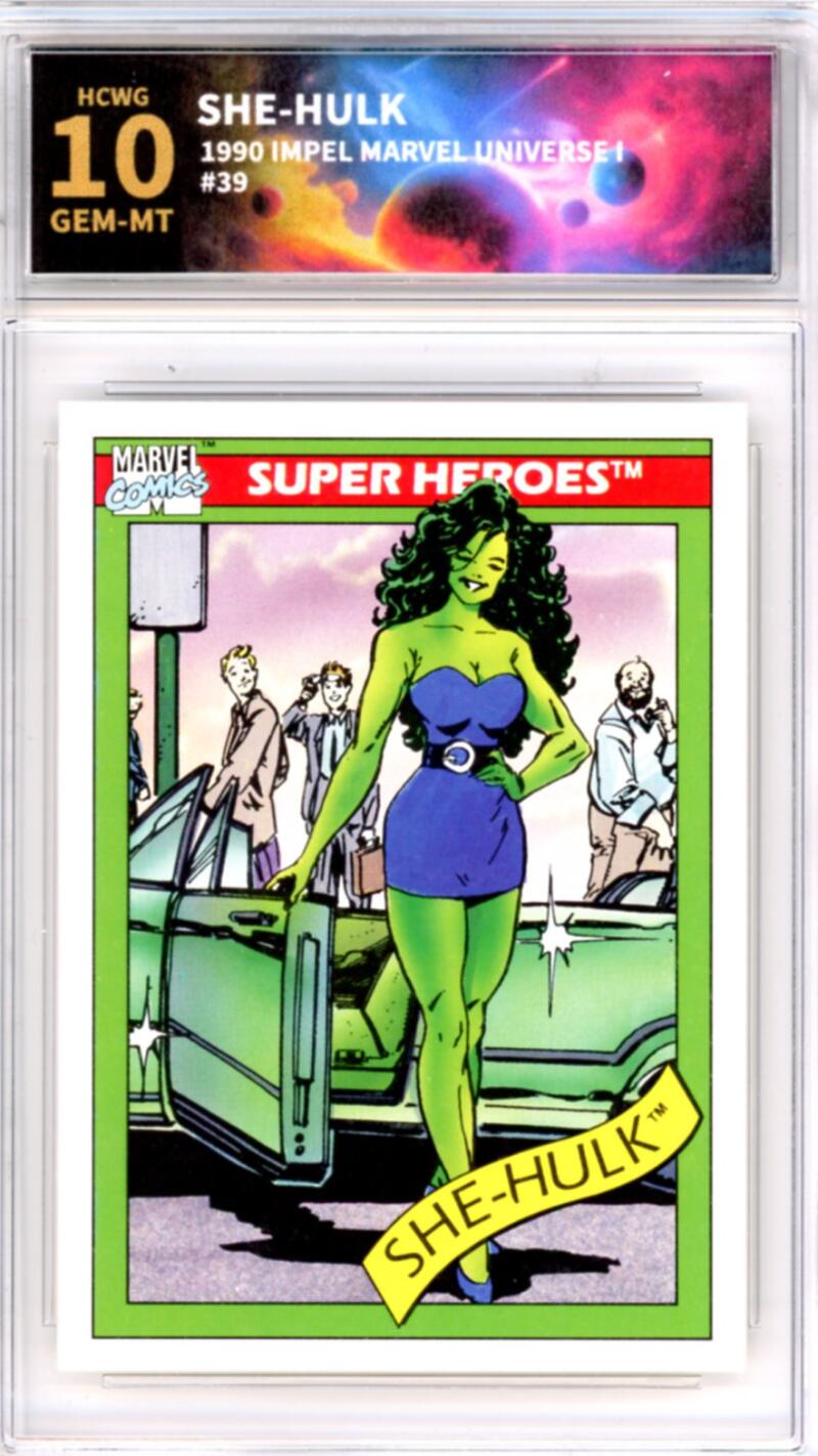1990 Impel Marvel Universe I #39 She-Hulk Graded Gem Mint HCWG 10 Image 1