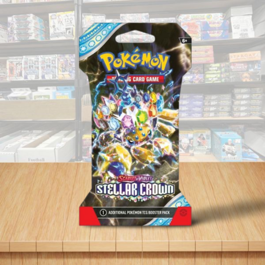 Pokemon Scarlet & Violet Stellar Crown Sealed Booster Sleeved Pack - Cover A Image 1