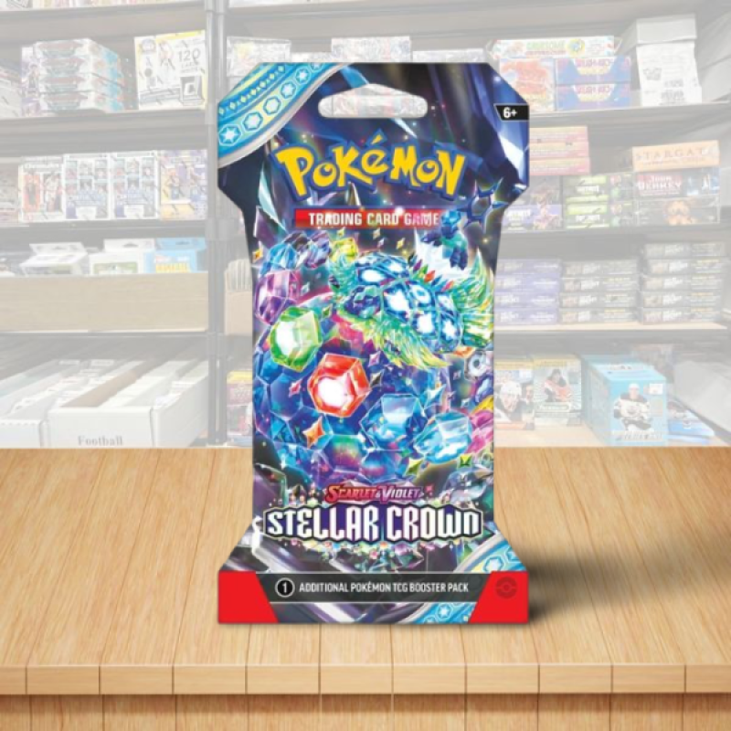 Pokemon Scarlet & Violet Stellar Crown Sealed Booster Sleeved Pack - Cover D Image 1