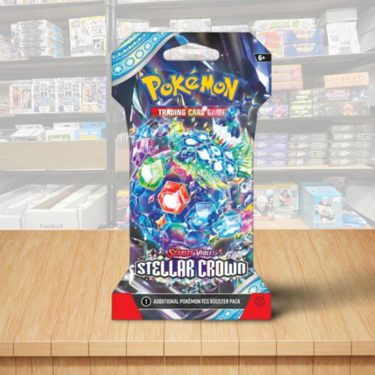 Pokemon Scarlet & Violet Stellar Crown Sealed Booster Sleeved Pack - Cover D Image 1