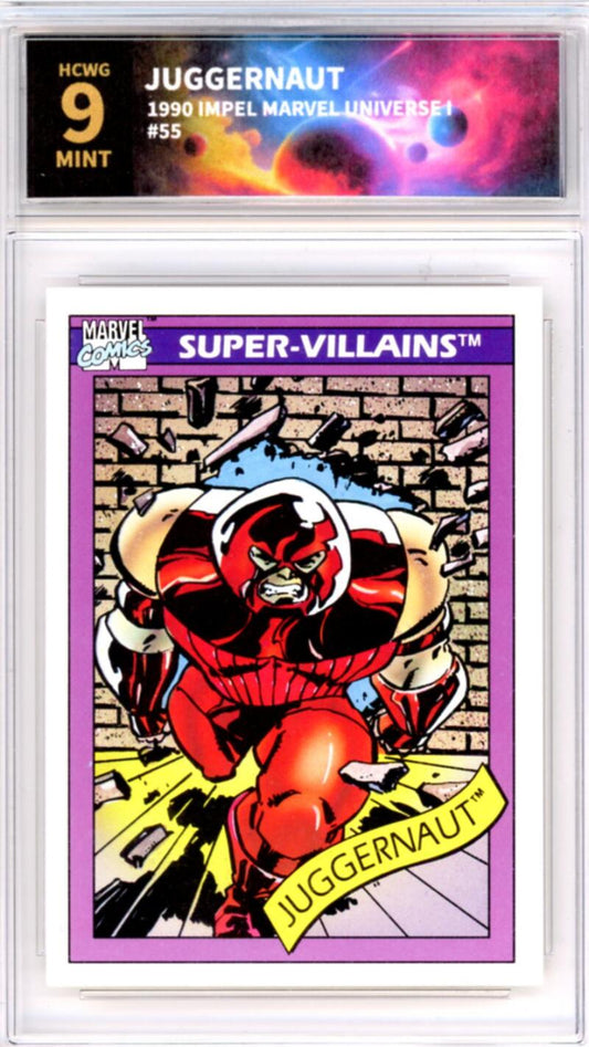 1990 Impel Marvel Universe I #55 Juggernaut Graded Mint HCWG 9 Image 1