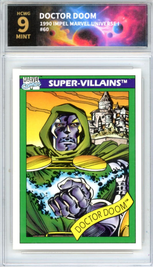 1990 Impel Marvel Universe I #60 Doctor Doom Graded Mint HCWG 9 Image 1