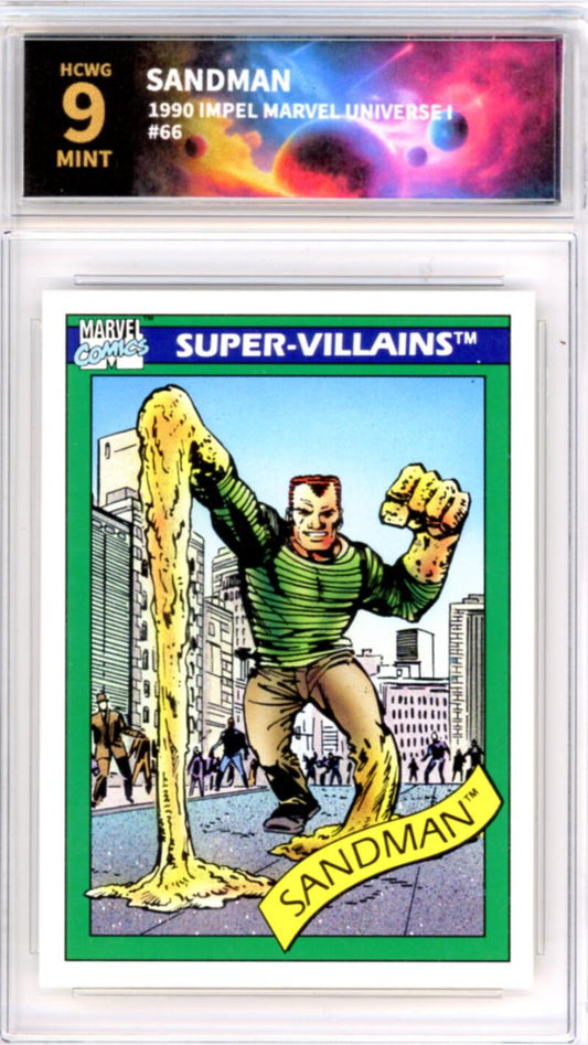 1990 Impel Marvel Universe I #66 Sandman Graded Mint HCWG 9 Image 1