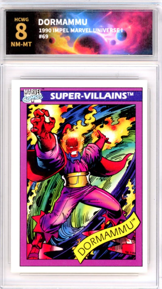1990 Impel Marvel Universe I #69 Dormammu Graded Mint HCWG 8 Image 1