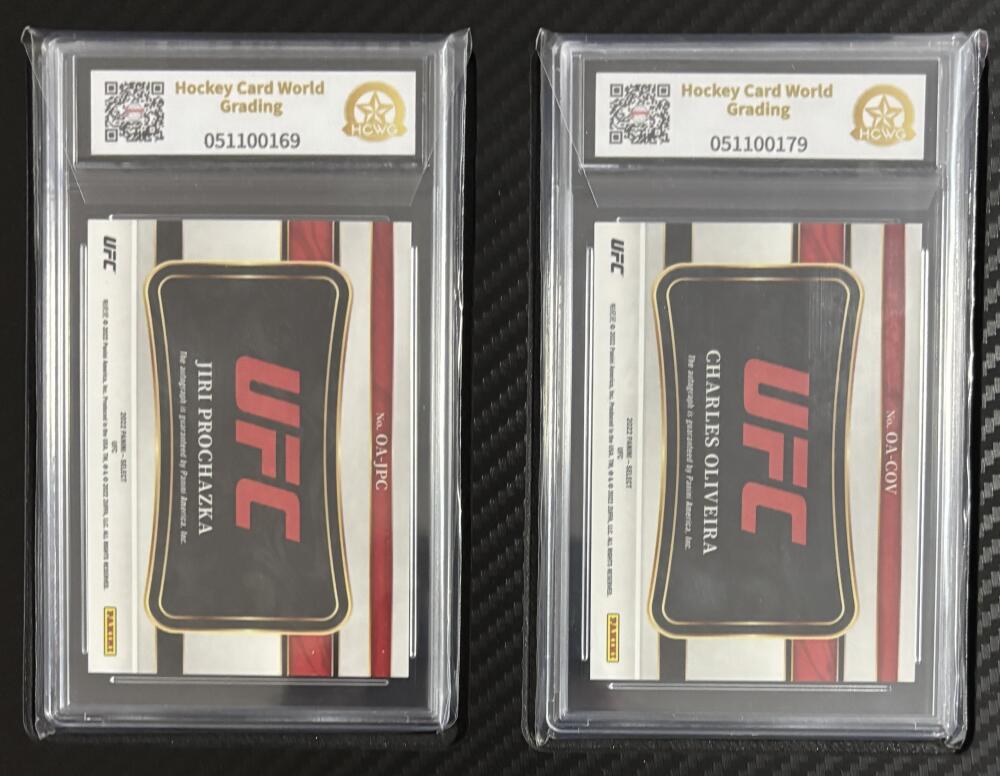 2022 Select UFC Octagon Action Signatures Auto Complete Graded HCWG Set 1-45  Image 5