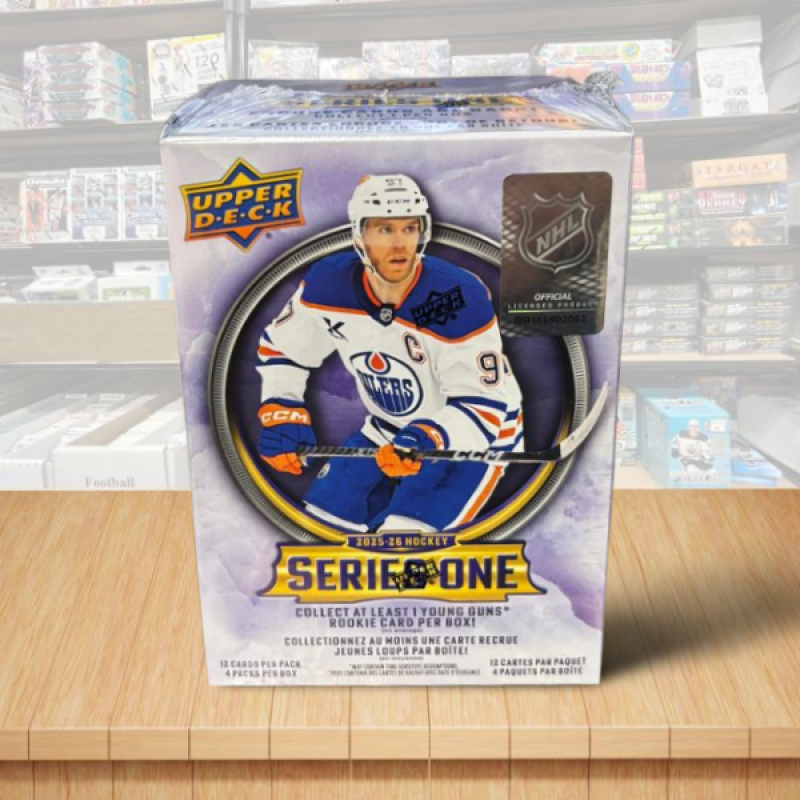 2025-26 Upper Deck Series 1 Hockey Blaster Box - 4 Packs Per Box - 1 YG Image 1