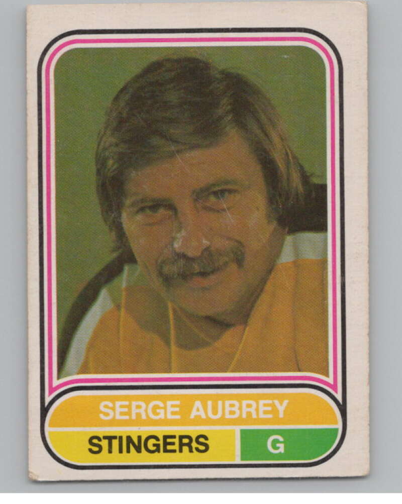 1975-76 O-Pee-Chee WHA #3 Serge Aubry  RC Rookie Cincinnati  V103139 Image 1