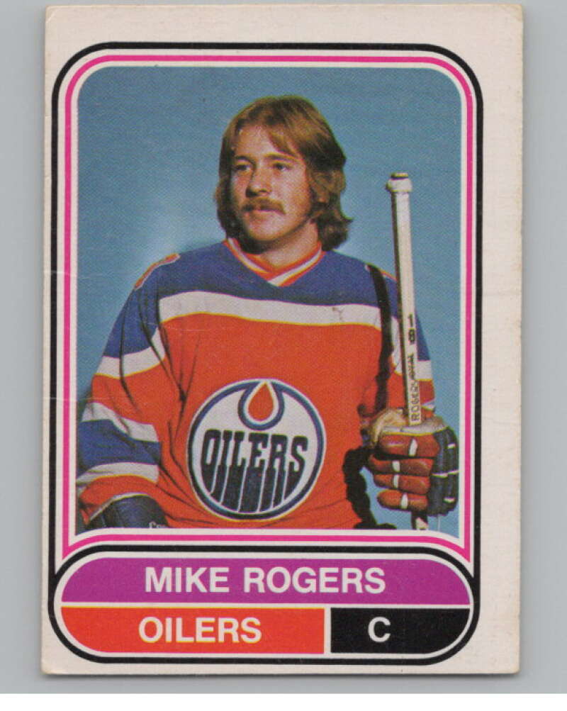 1975-76 O-Pee-Chee WHA #8 Mike Rogers  RC Rookie Edmonton Oilers  V103143 Image 1