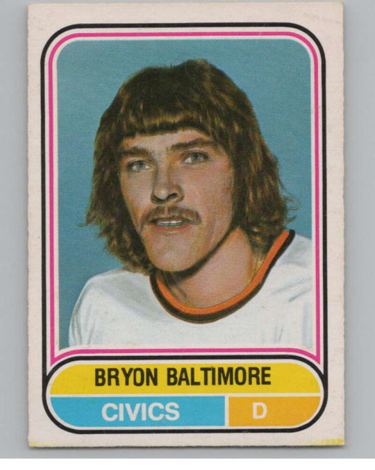 1975-76 O-Pee-Chee WHA #9 Bryon Baltimore  RC Rookie Ottawa Civics  V103144 Image 1