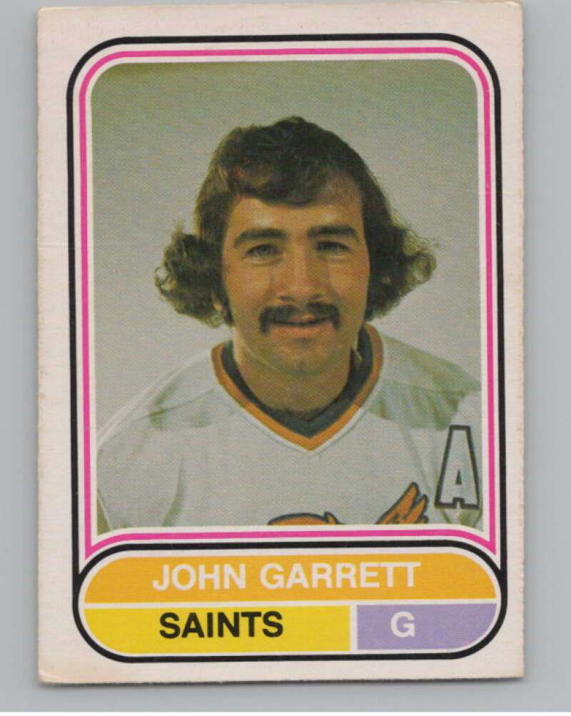 1975-76 O-Pee-Chee WHA #12 John Garrett  RC Rookie Minnesota  V103148 Image 1