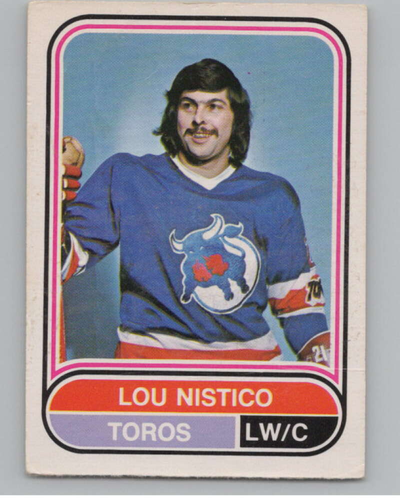 1975-76 O-Pee-Chee WHA #13 Lou Nistico  RC Rookie Toronto Toros  V103149 Image 1