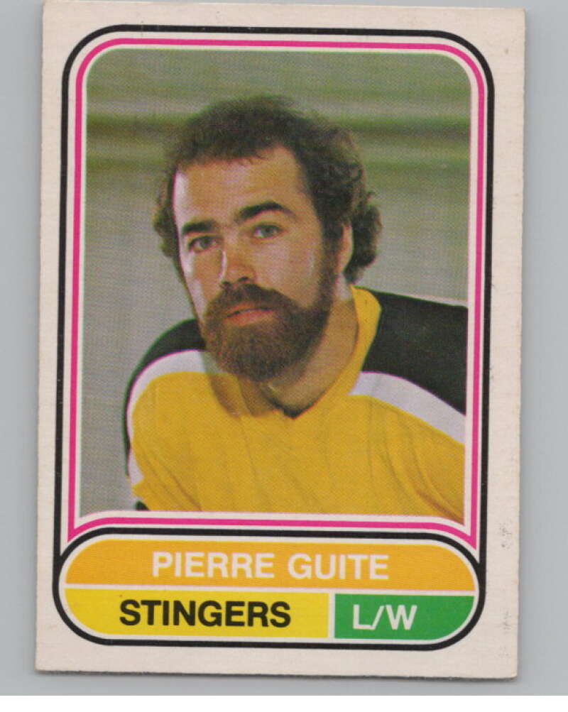 1975-76 O-Pee-Chee WHA #17 Pierre Guite  RC Rookie Cincinnati Stingers  V103154 Image 1