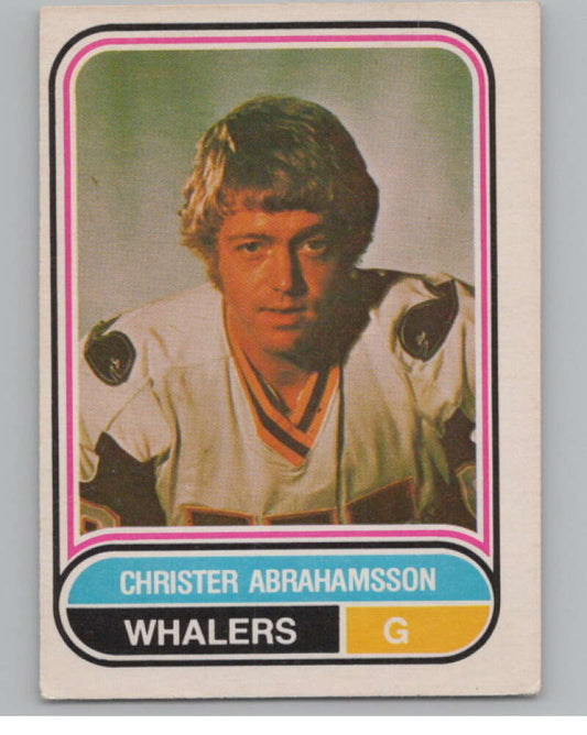 1975-76 O-Pee-Chee WHA #28 Christer Abrahamsson  RC Rookie Whalers  V103161 Image 1