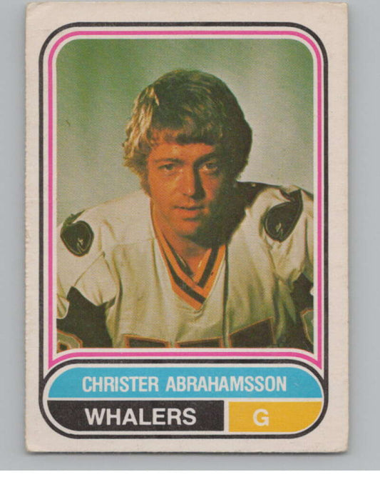1975-76 O-Pee-Chee WHA #28 Christer Abrahamsson  RC Rookie Whalers  V103162 Image 1