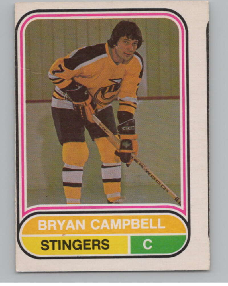1975-76 O-Pee-Chee WHA #31 Bryan Campbell  Cincinnati Stingers  V103166 Image 1