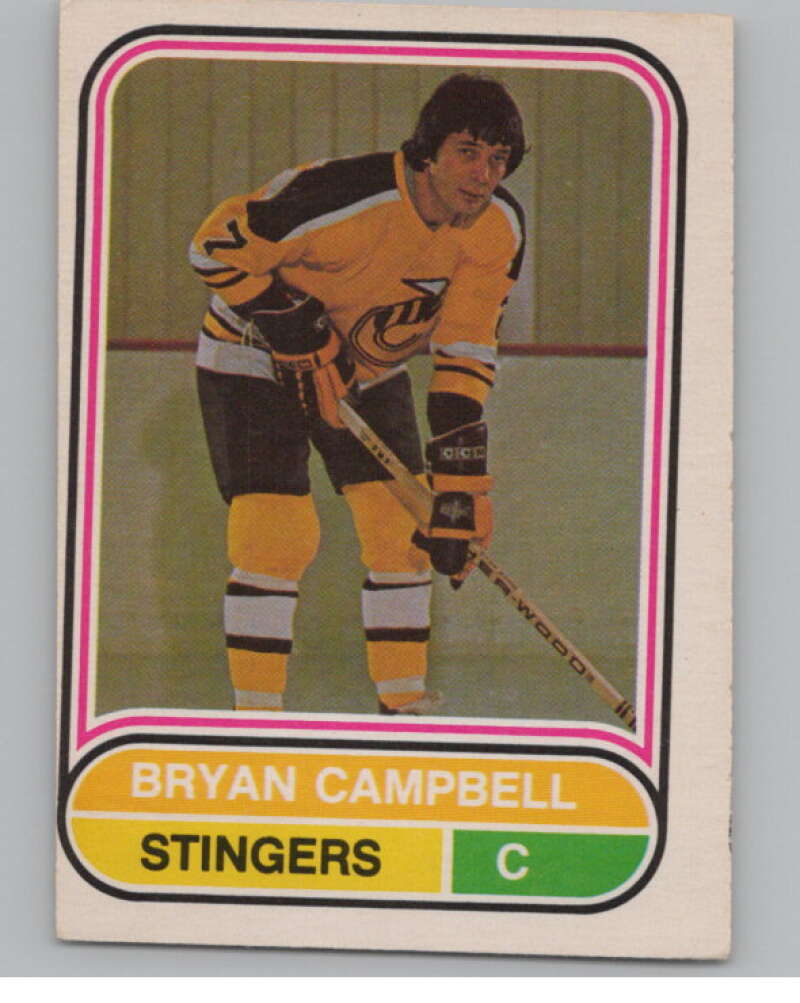 1975-76 O-Pee-Chee WHA #31 Bryan Campbell  Cincinnati Stingers  V103167 Image 1