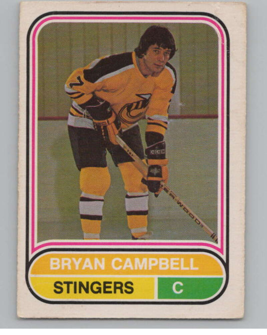 1975-76 O-Pee-Chee WHA #31 Bryan Campbell  Cincinnati Stingers  V103168 Image 1