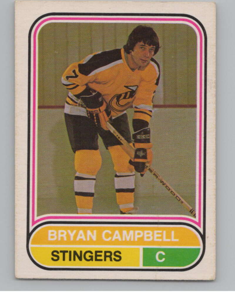 1975-76 O-Pee-Chee WHA #31 Bryan Campbell  Cincinnati Stingers  V103169 Image 1