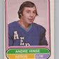 1975-76 O-Pee-Chee WHA #35 Andre Hinse  RC Rookie Houston Aeros  V103174 Image 1