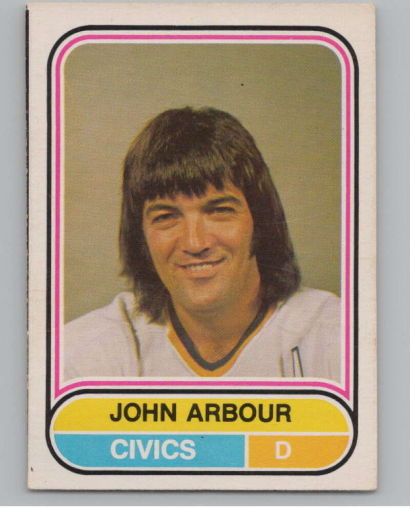 1975-76 O-Pee-Chee WHA #54 John Arbour  Ottawa Civics  V103195 Image 1