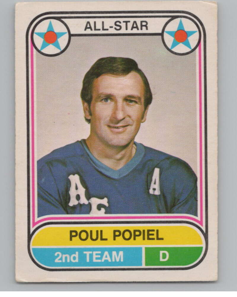 1975-76 O-Pee-Chee WHA #68 Poul Popiel AS  Houston Aeros  V103203 Image 1