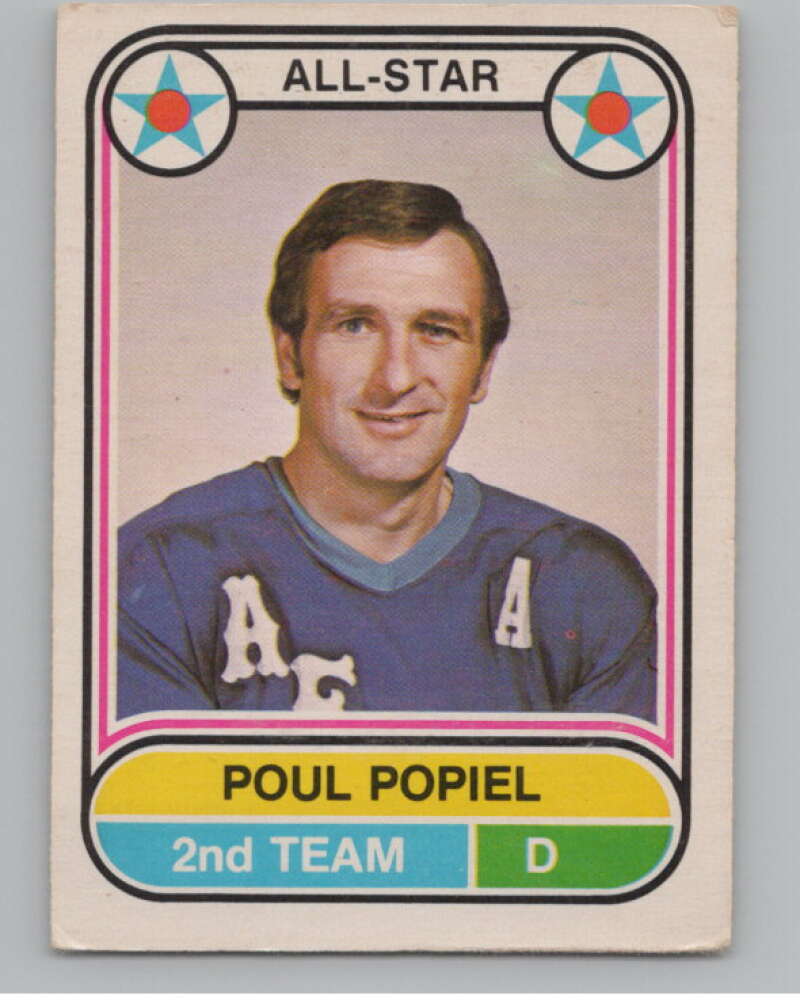 1975-76 O-Pee-Chee WHA #68 Poul Popiel AS  Houston Aeros  V103204 Image 1