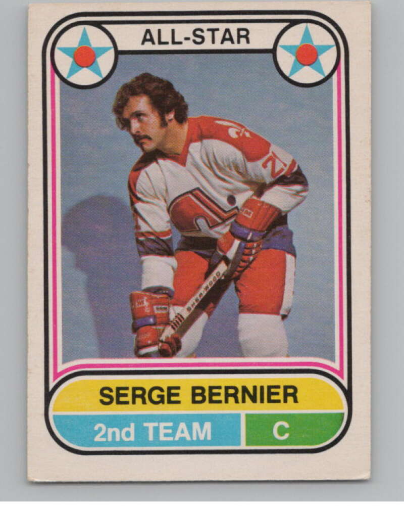 1975-76 O-Pee-Chee WHA #70 Serge Bernier AS  Quebec Nordiques  V103209 Image 1